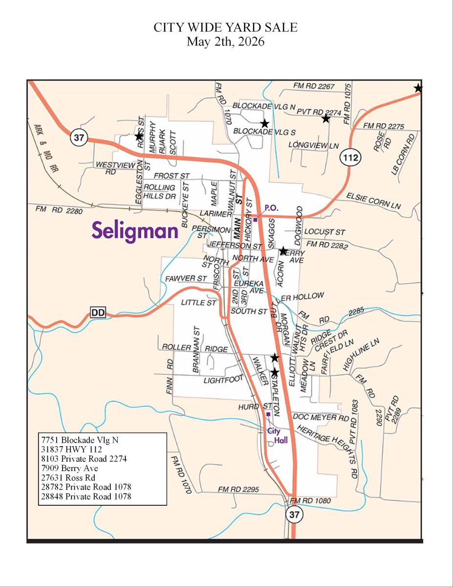 May 2, 2026 Map of yard sales