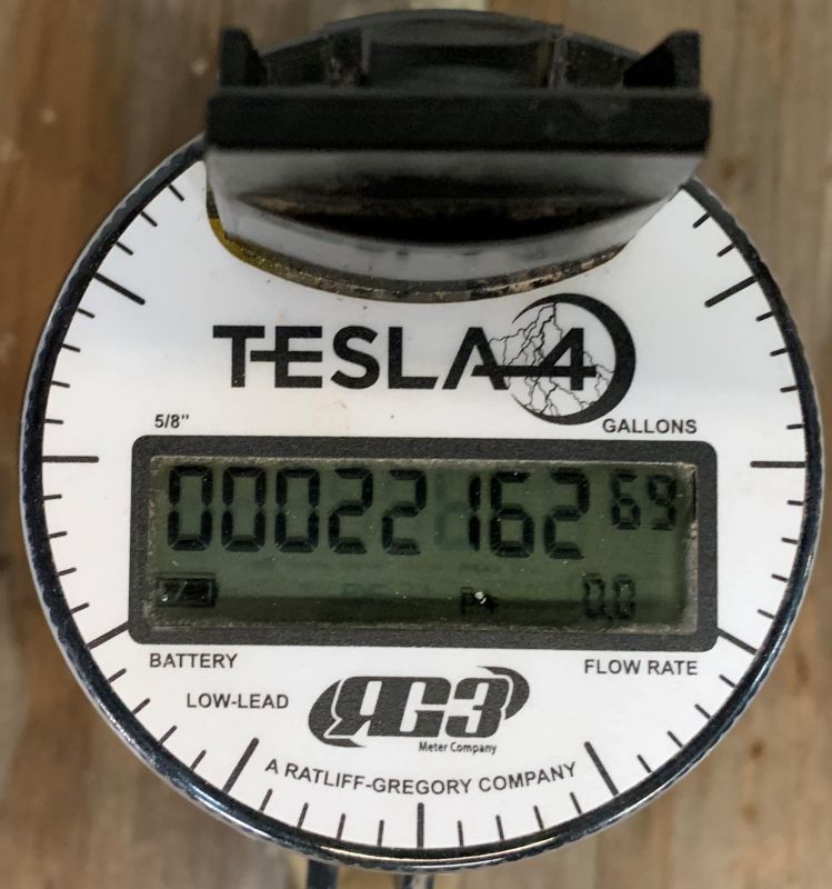 water meter register display